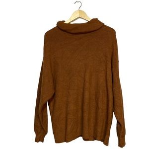 Free People Softly Structured Tunic Knit Sweater Burnt Sienna Orange Size S